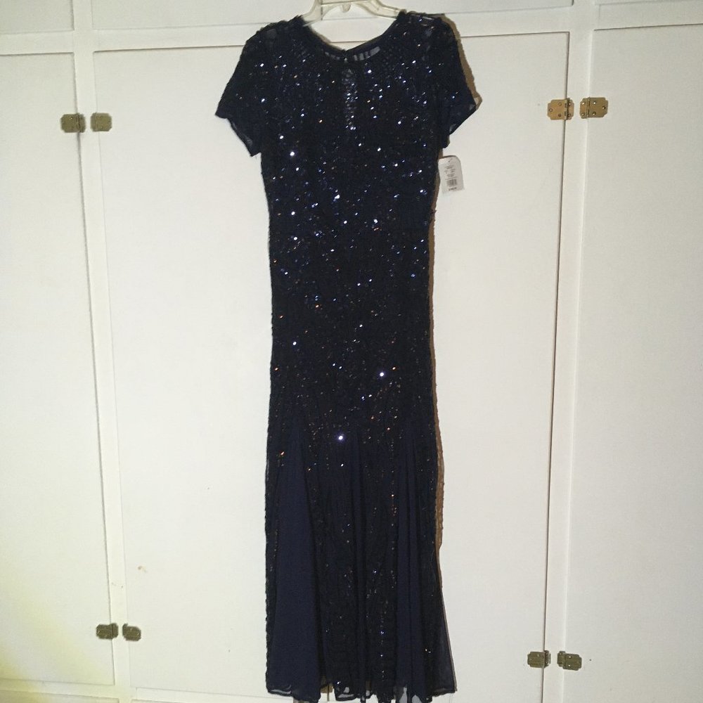 R&M Richards Sequin Godet Mother of the Bride Gown